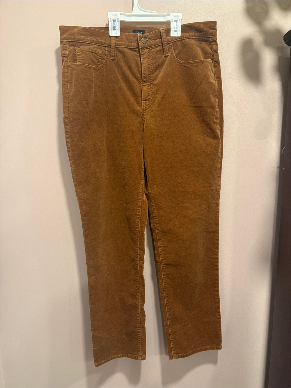 J. Crew Women's Corduroy Straight-Leg Pants in Chestnut
